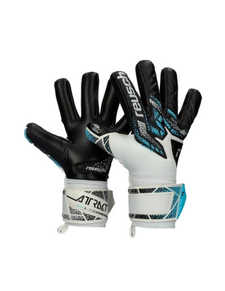 Reusch attrakt gold nc junior blanco negro
