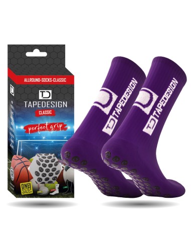 Tapedesign calcetin antideslizante violeta senior